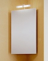 Зеркальный шкаф угловой с светильником Aqwella Дельта 45 - фото 25370