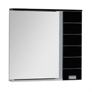 Зеркальный шкаф Aquanet Доминика 90 L чёрно-белый