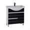 Тумба с умывальником Aquanet Доминика 80 б/к чёрно-белый 54220676